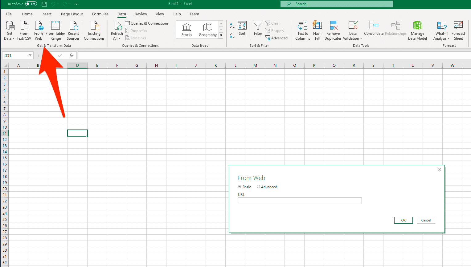excel integration step 1