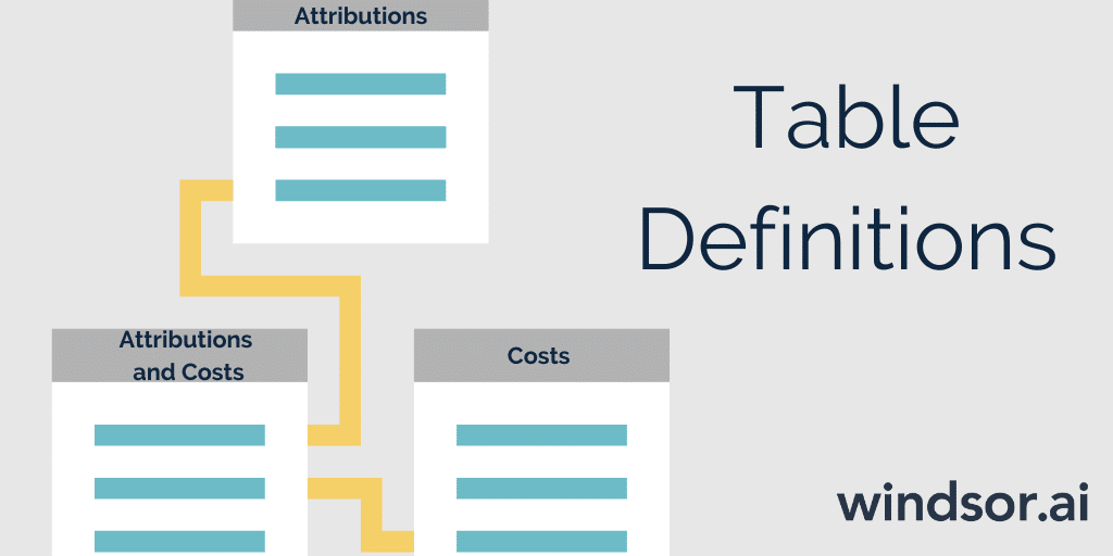 table definitions