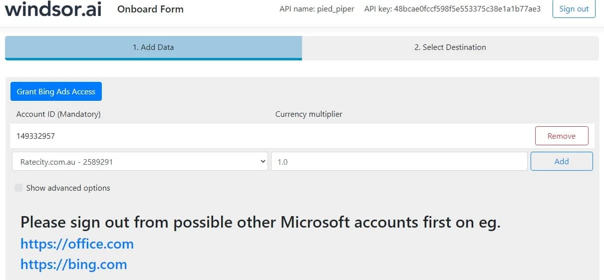 Bing Ads Overview Report Power BI Onborad
