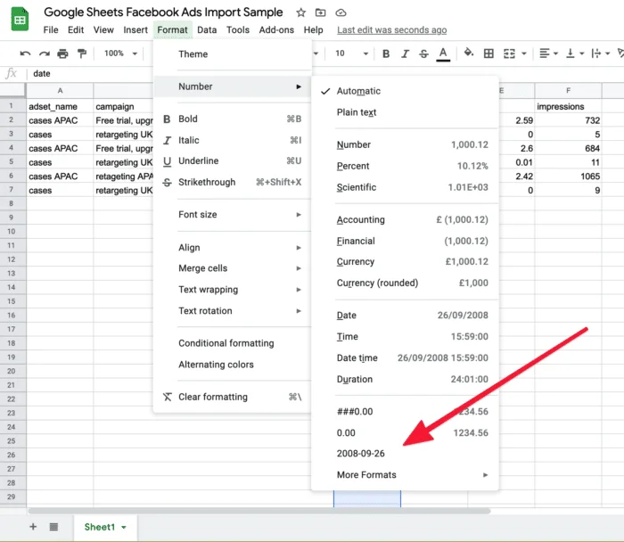 facebook ads to google sheets 2