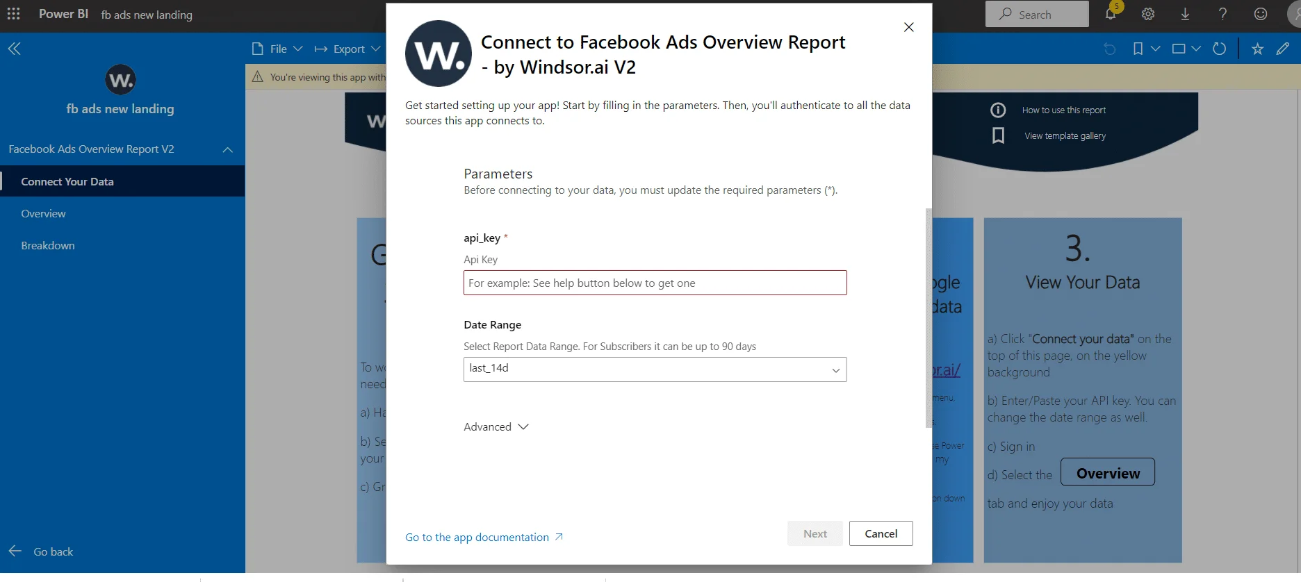 FB Ads API Power Bi Integration