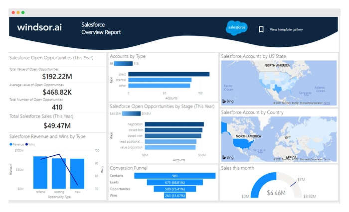 Power BI Salesforce Report Template