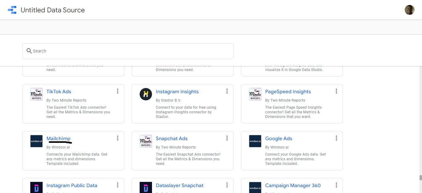 google data studio mailchimp