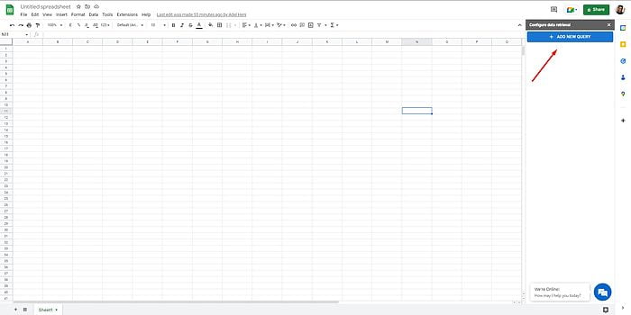 facebook analytics to google sheets: step 2