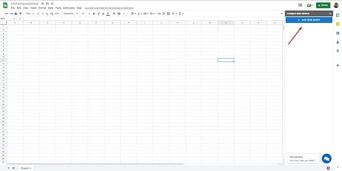Get data into google sheets 