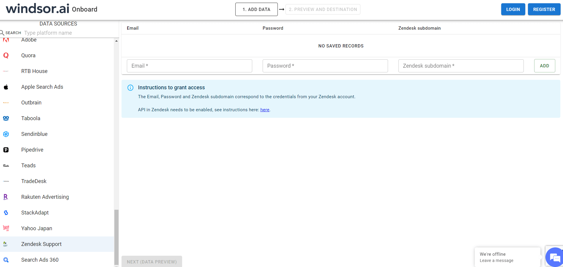 Zendesk Support Windsor.ai Onboarding