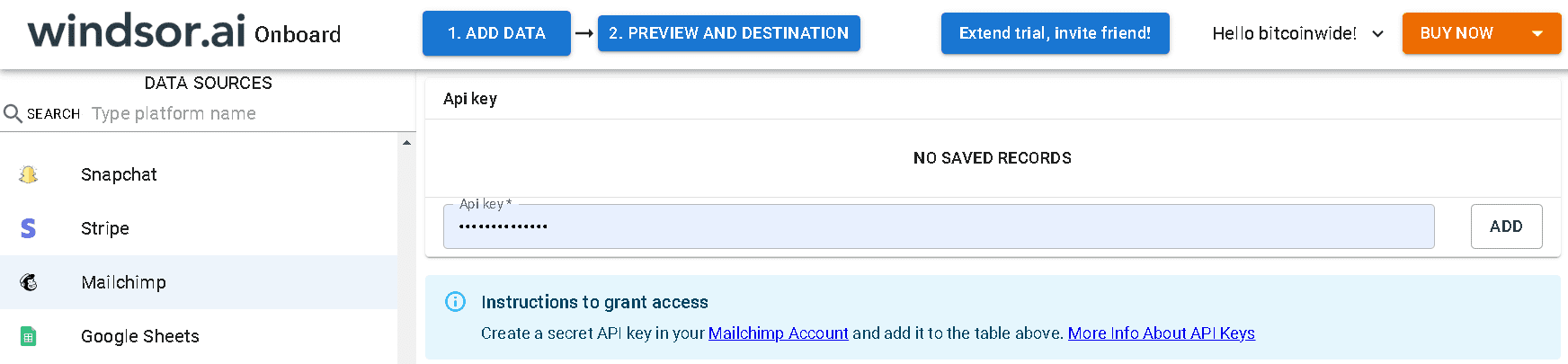 google bigquery mailchimp integration