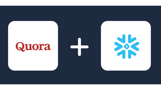 Quora Ads snowflake integration