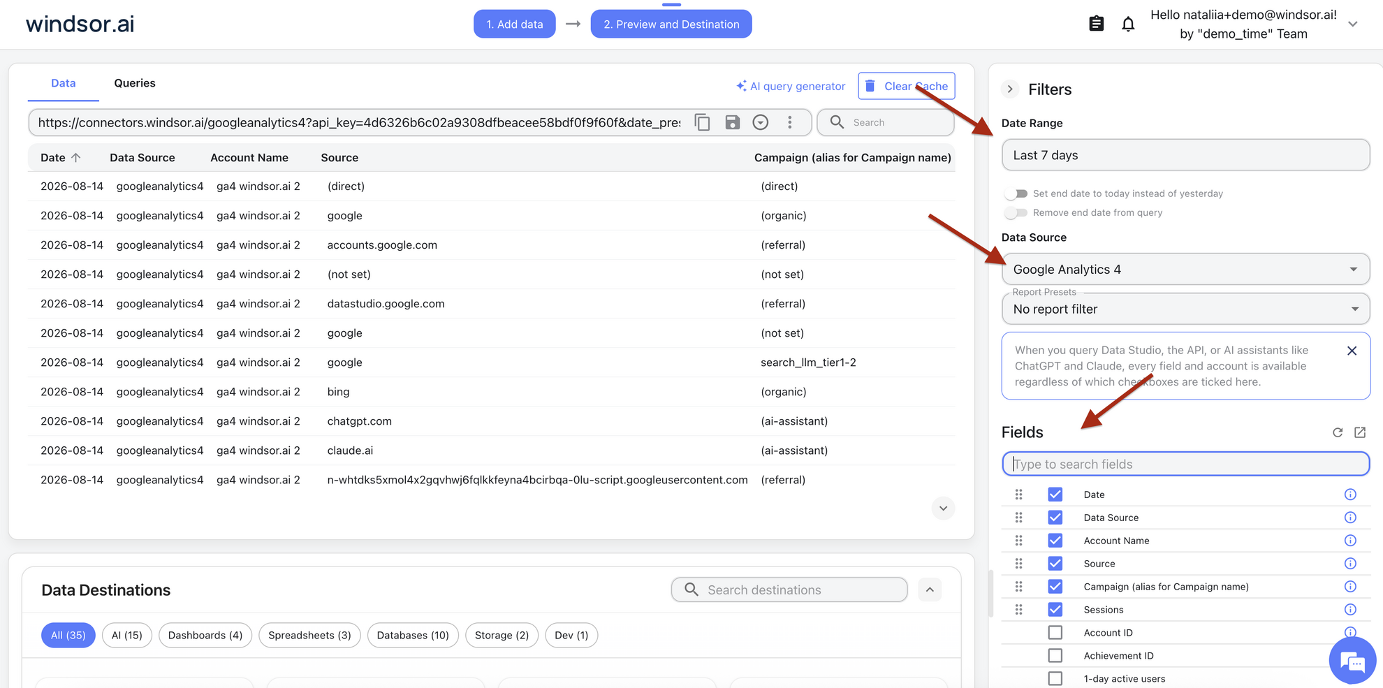google analytics 4 data fields