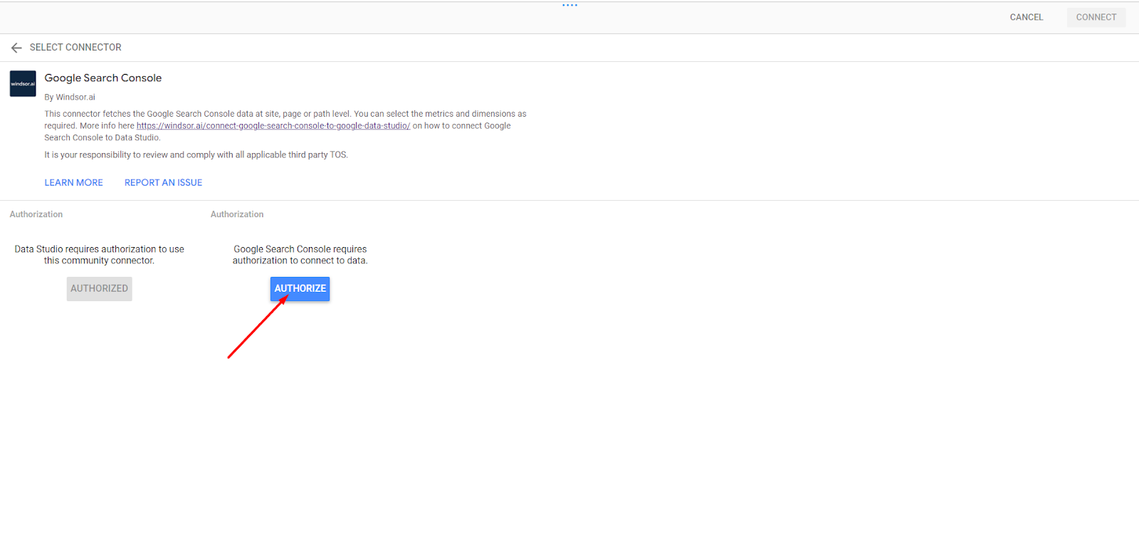 data studio seo report: step 4