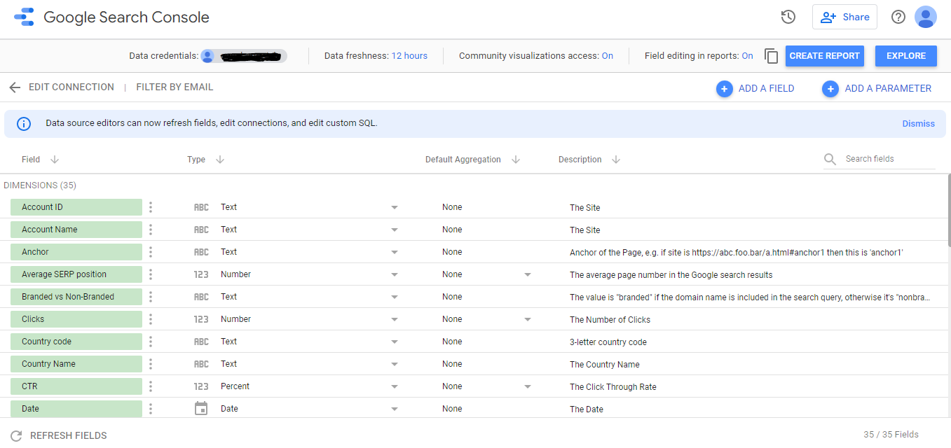 data studio seo report: step 6.2