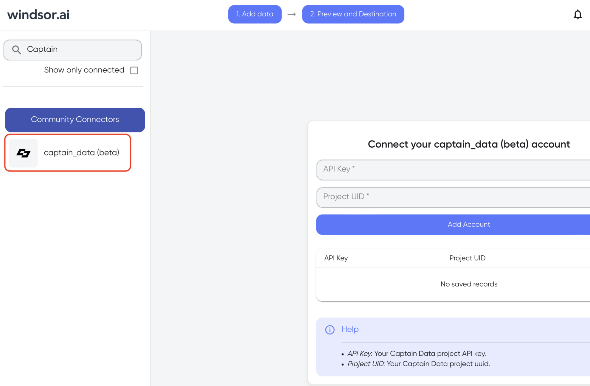 Connect Captain Data to Looker Studio