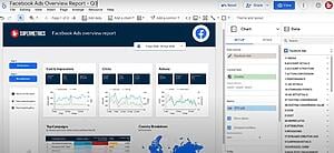 Supermetrics Facebook Ads Connector Report in Looker Studio