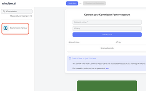 Connect Commission Factory to Google Sheets