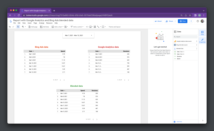 Create your Looker Studio report