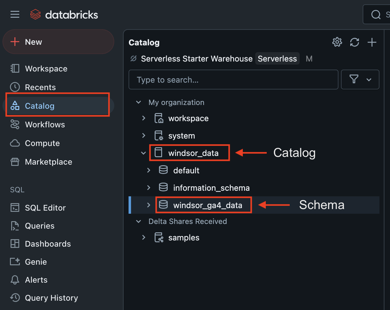 Catalog and Schema in Databricks