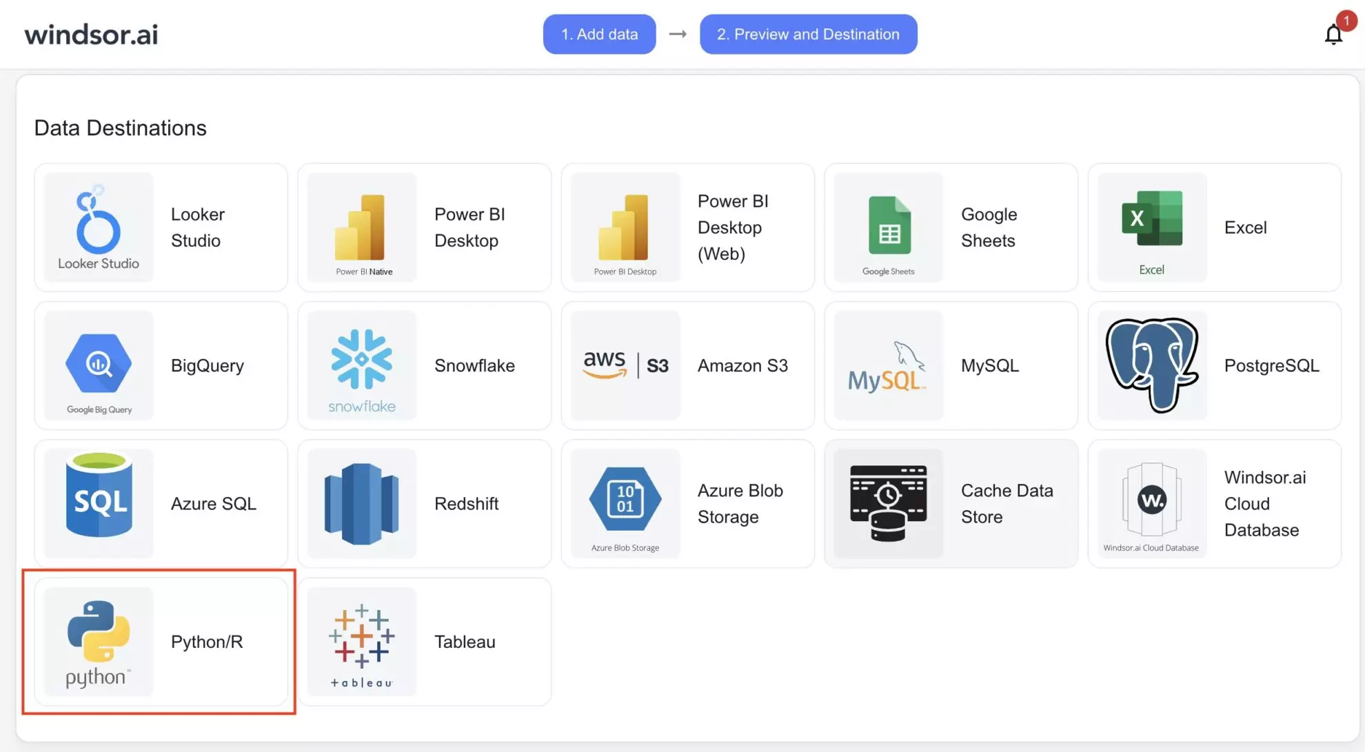 integrate data into python with windsor.ai