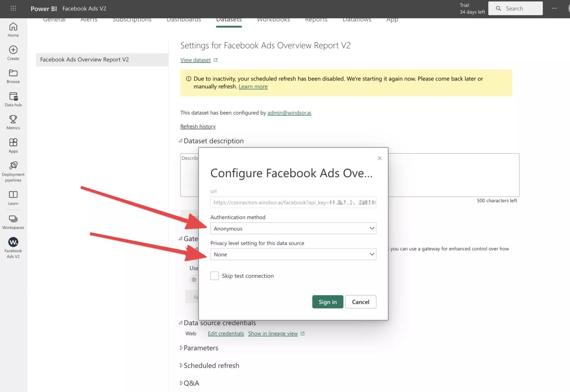 how to integrate data into power bi