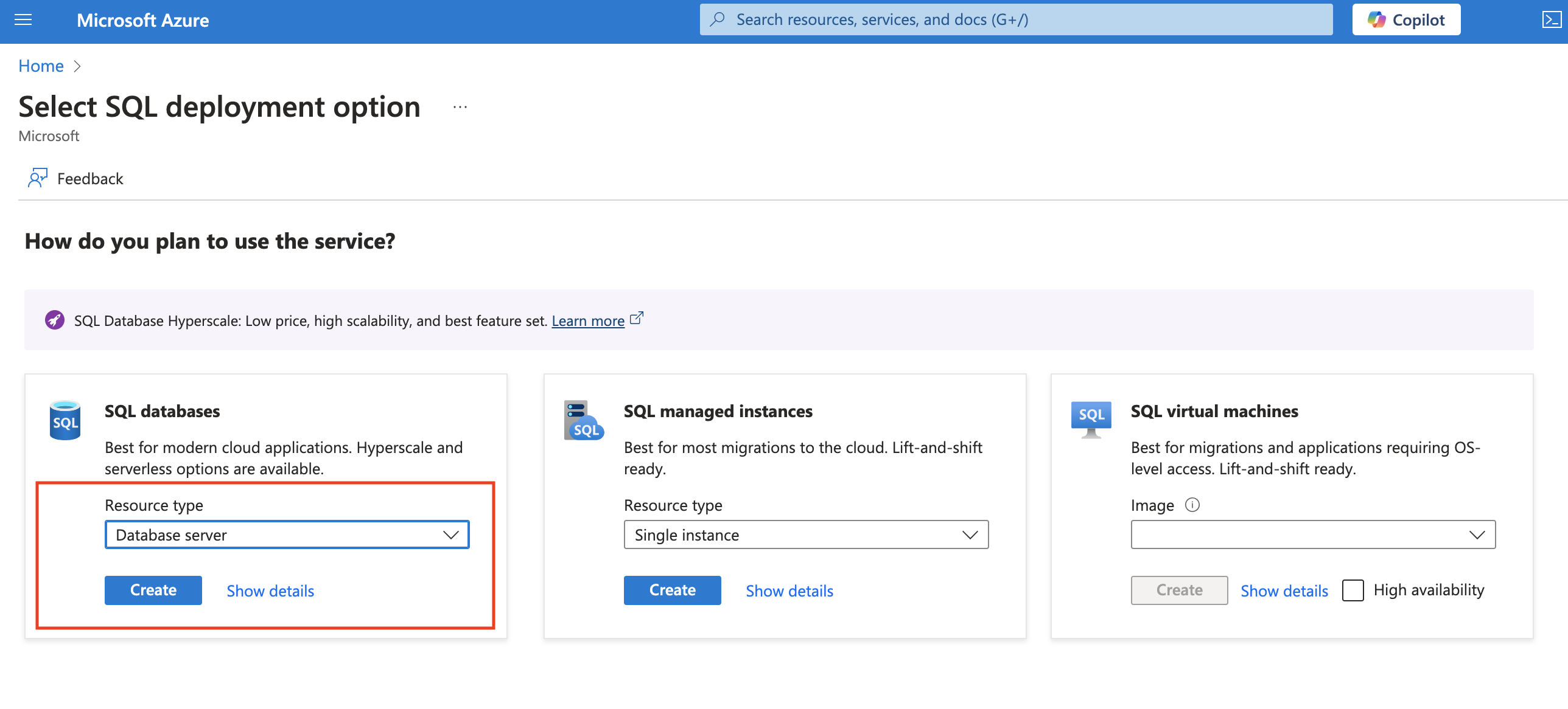 Azure SQL Databases
