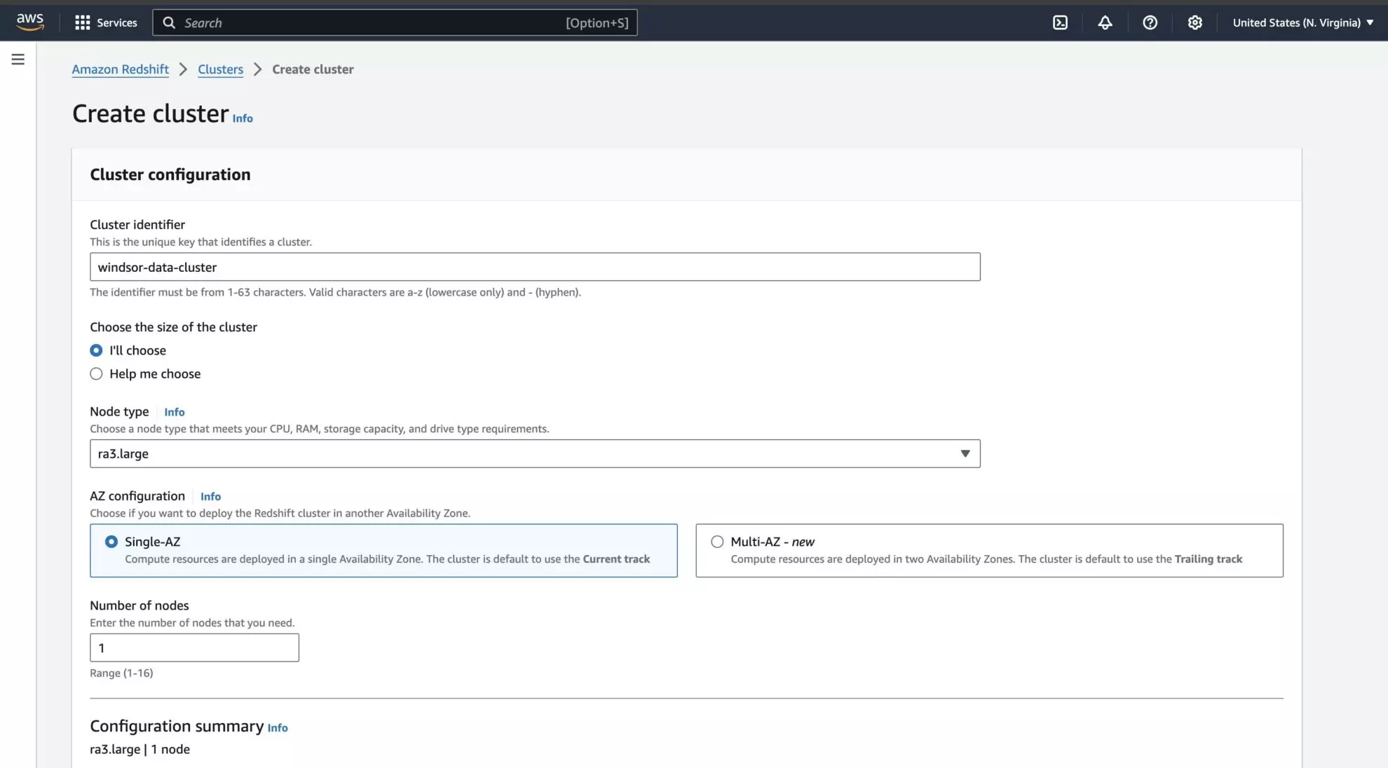 cluster settings in redshift