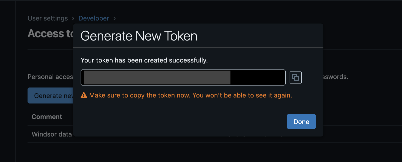copy access token in databricks