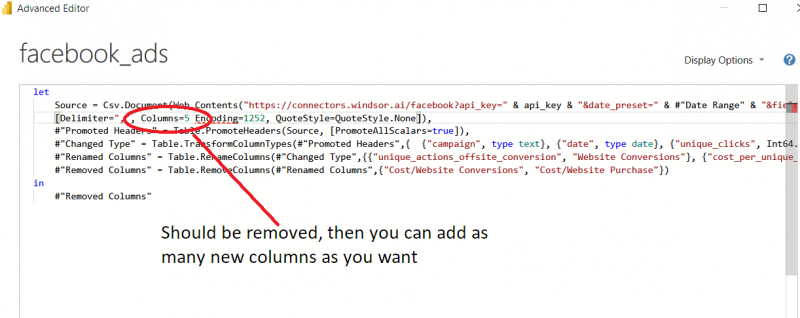 power bi columns