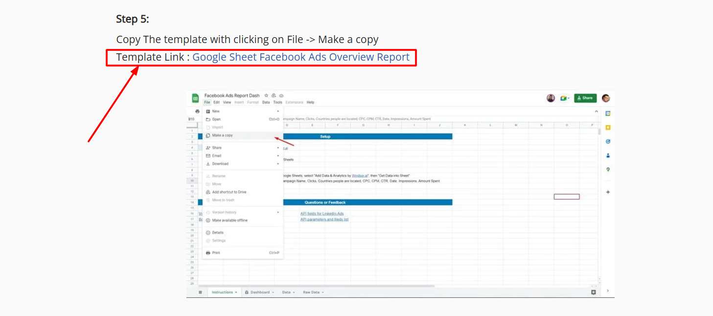 windsor.ai google sheets templates