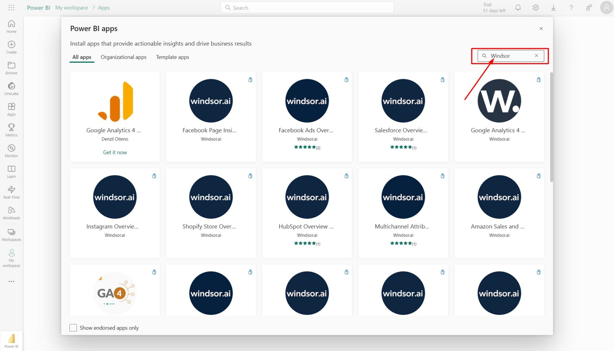 windsor.ai connectors for power bi