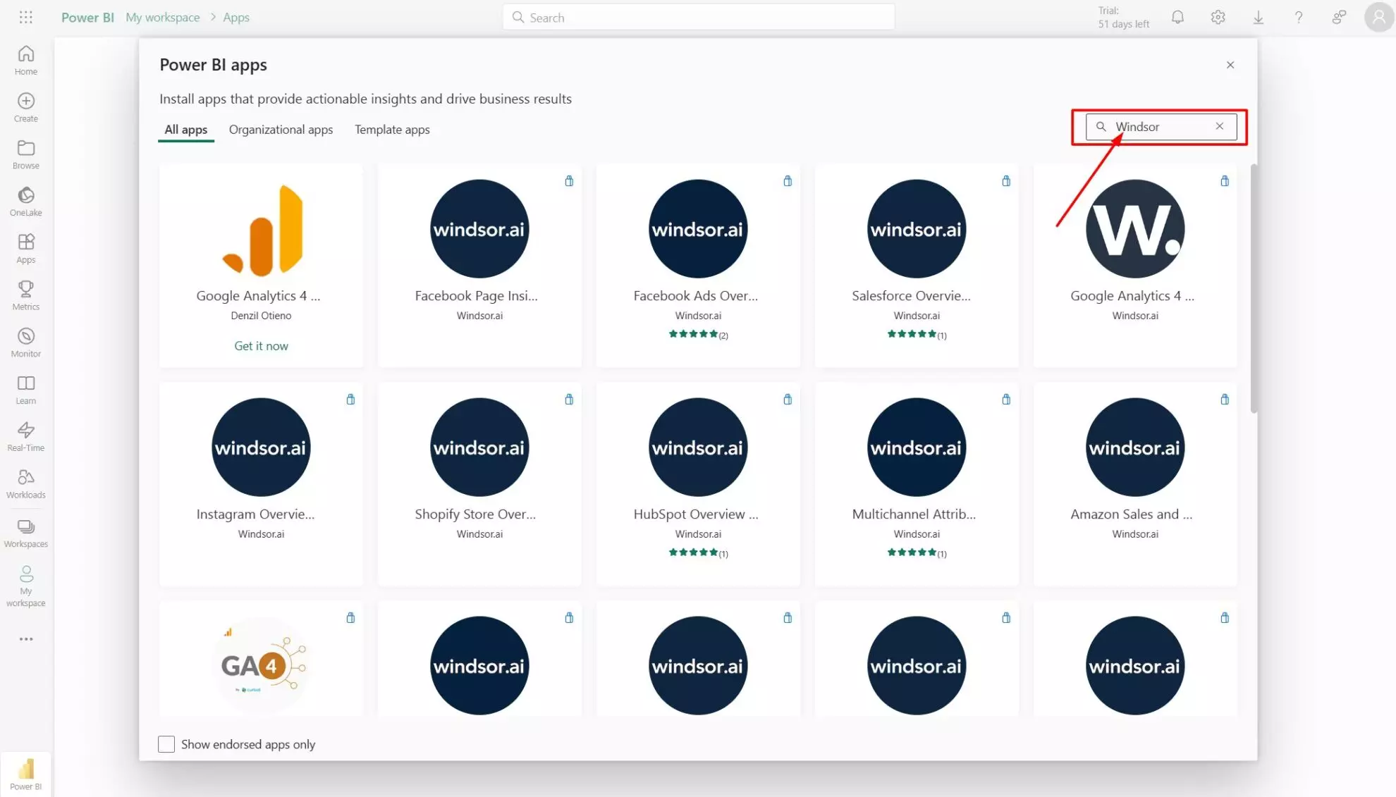 windsor.ai connectors for power bi