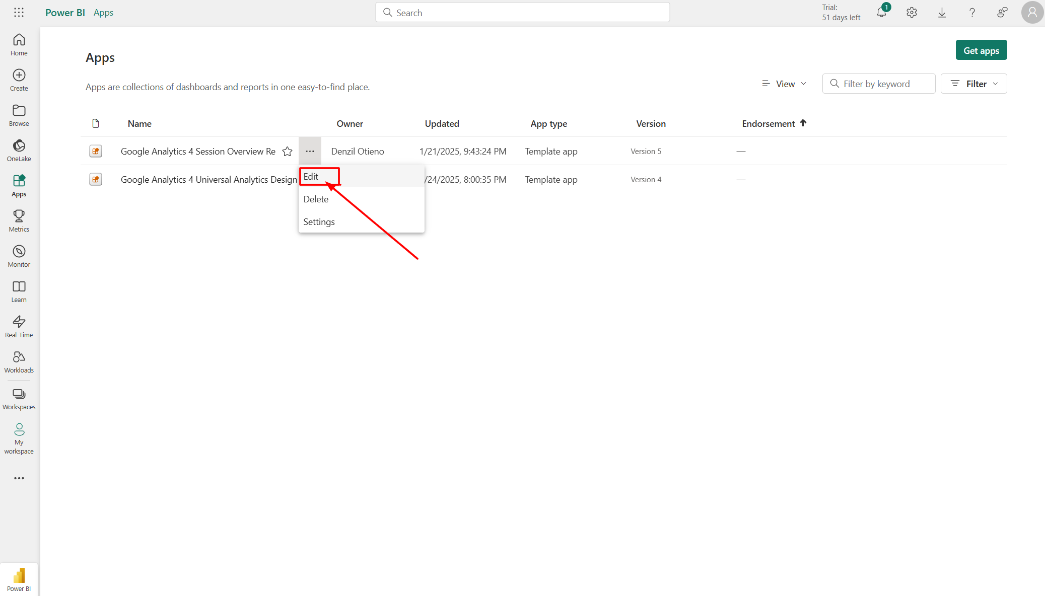 edit windsor.ai connector for power bi