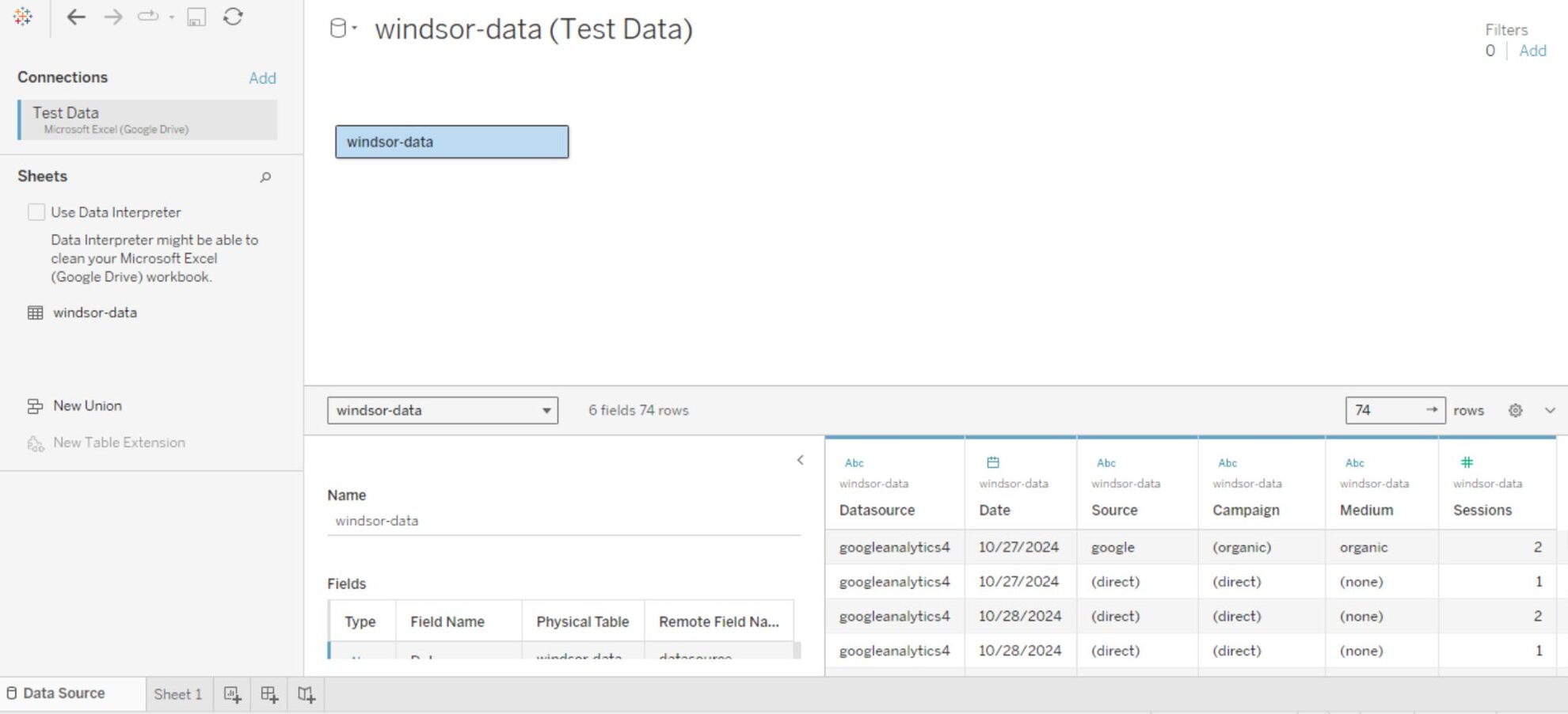 integrate data into tableau windsor