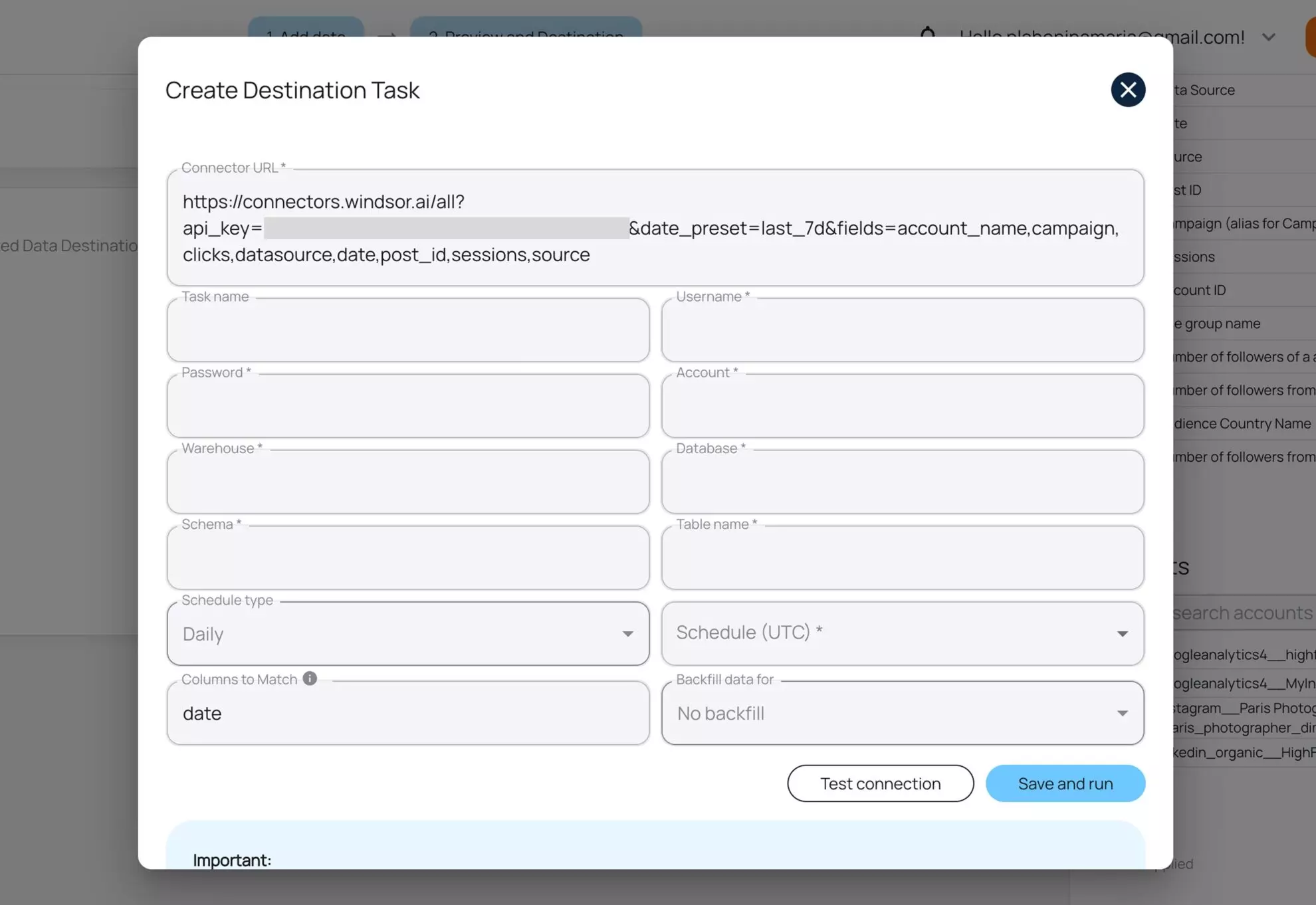 snowflake data integration task