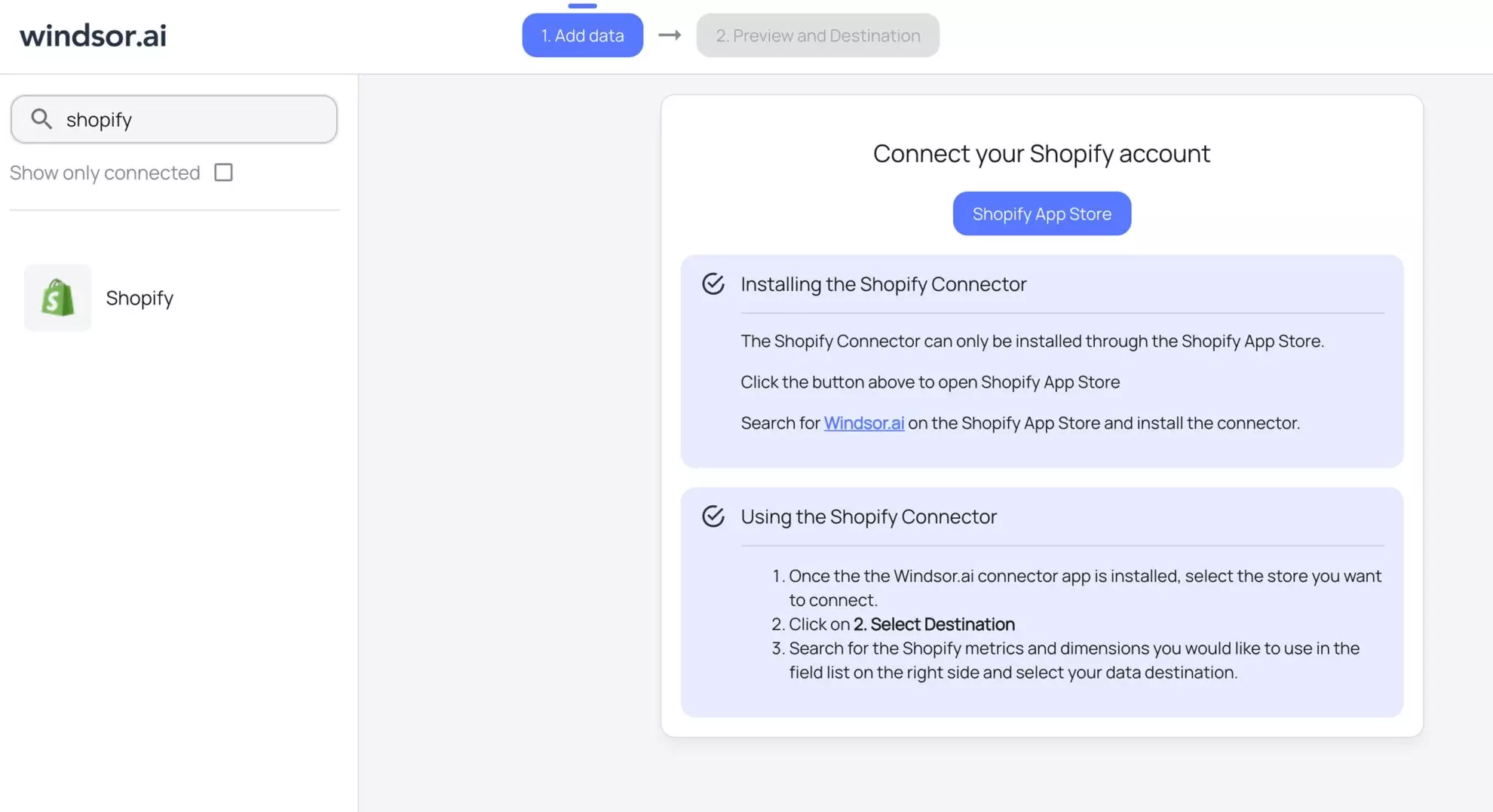 connect shopify to bigquery