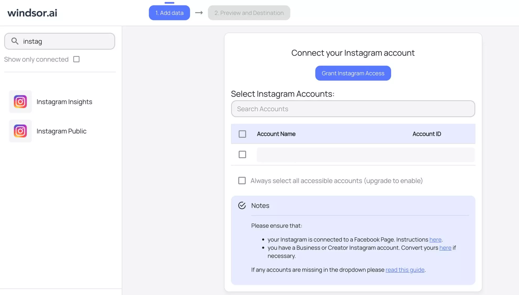 instagram connector