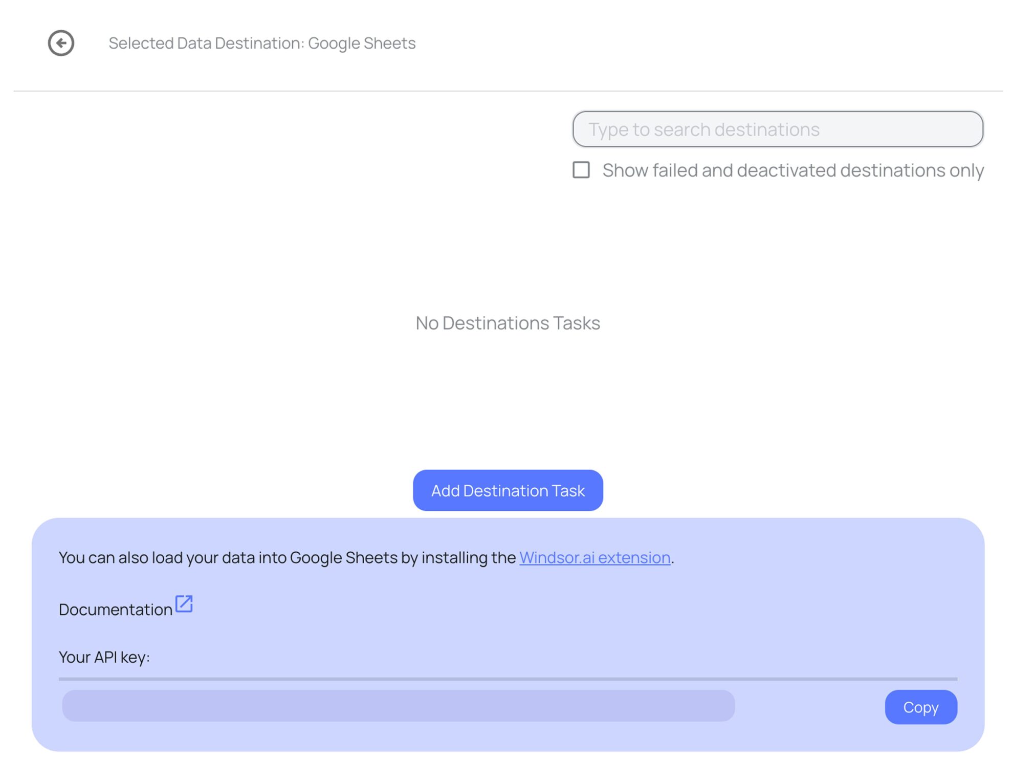 google sheets integration windsor.ai