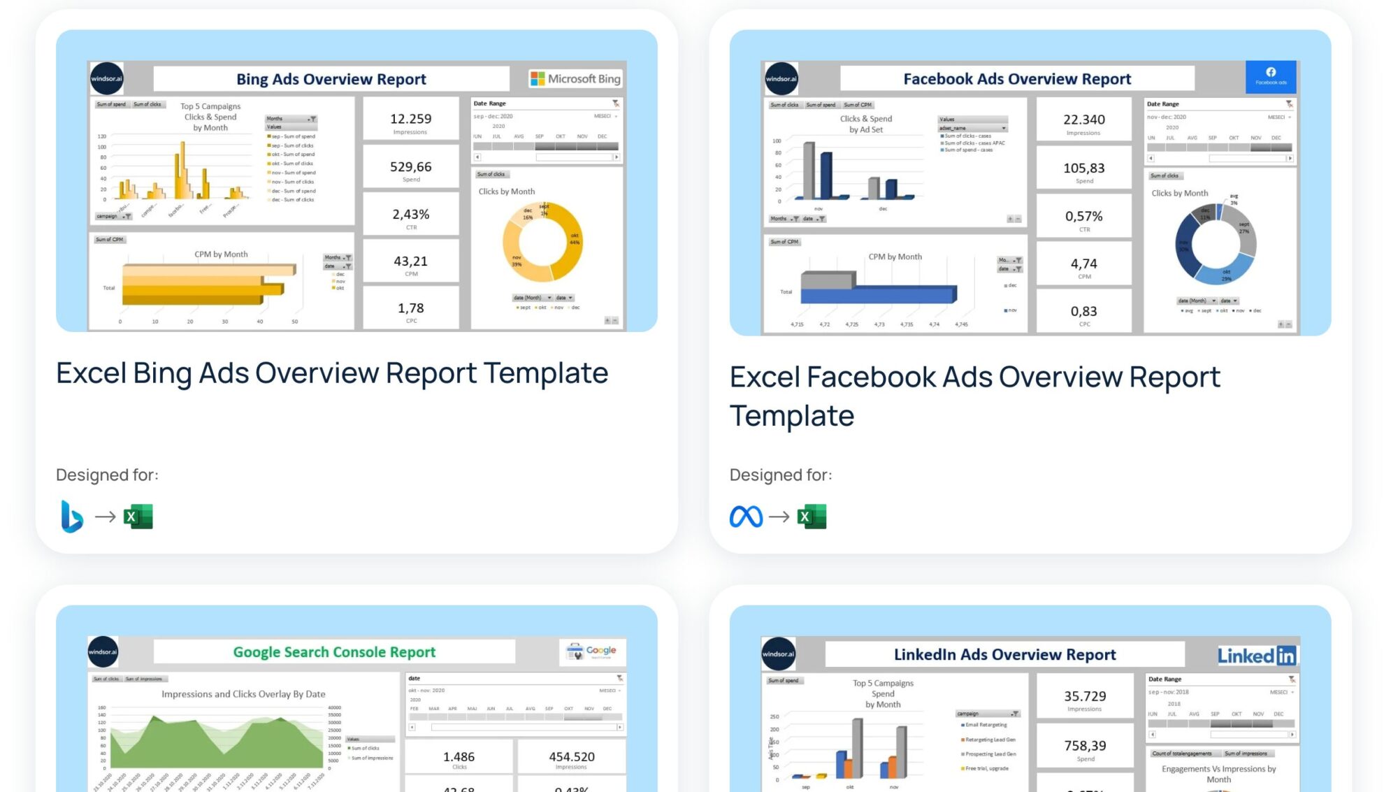 excel templates windsor