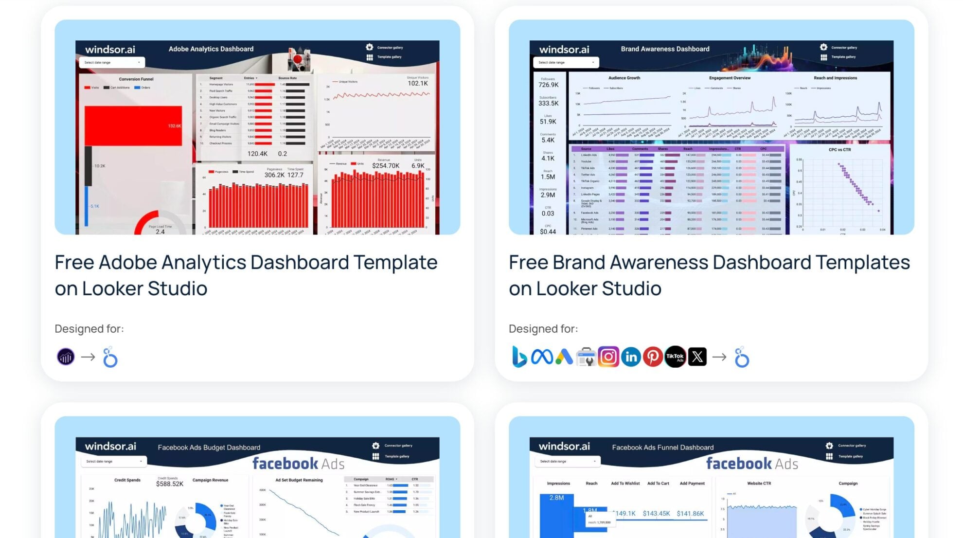 looker studio templates windsor