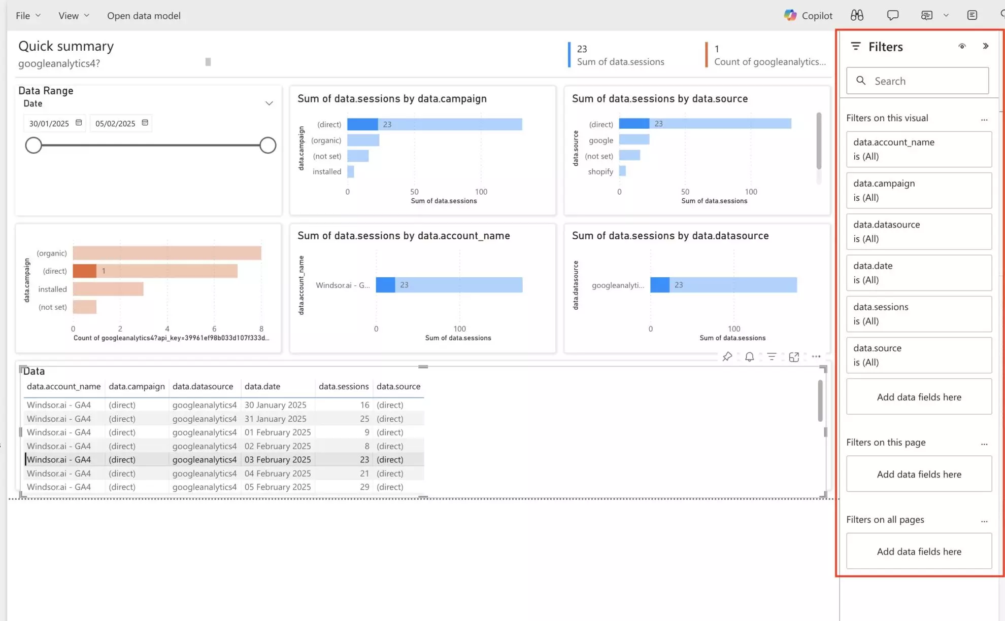 Filters in power bi