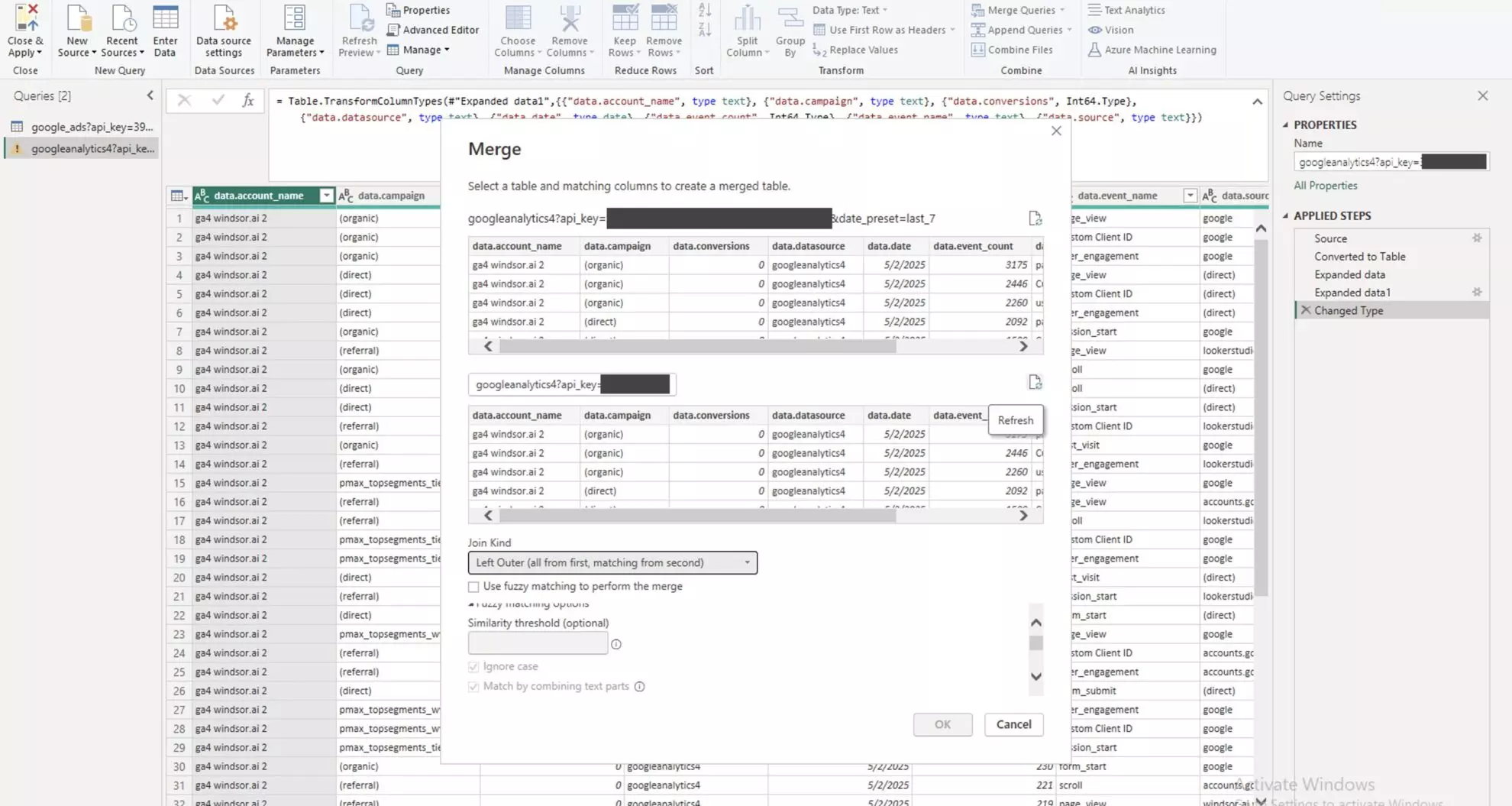 Relationships and joins In Power BI