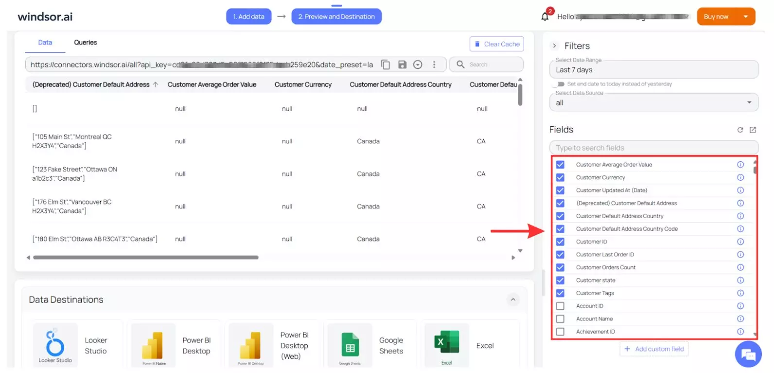 how to connect shopify to bigquery