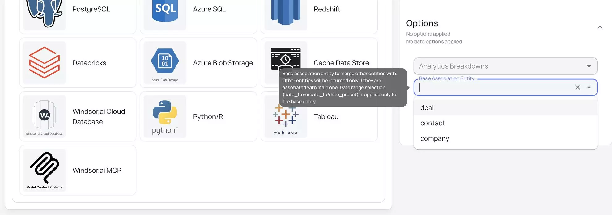 base association entity hubspot windsor.ai