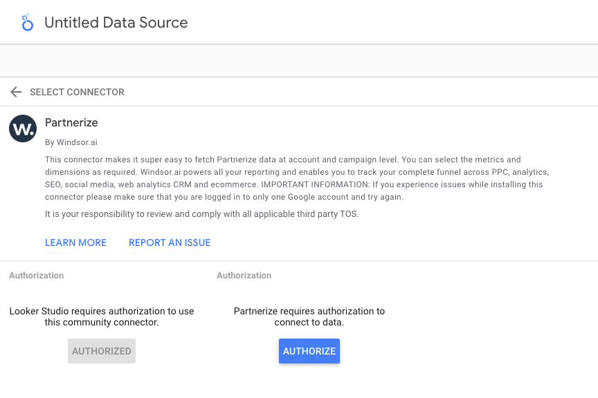 Partnerize connector