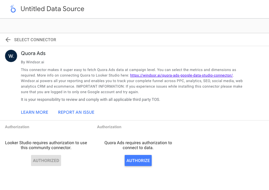 Quora Ads connector windsor.ai