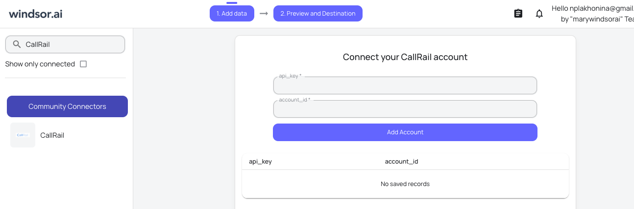 CallRail data source