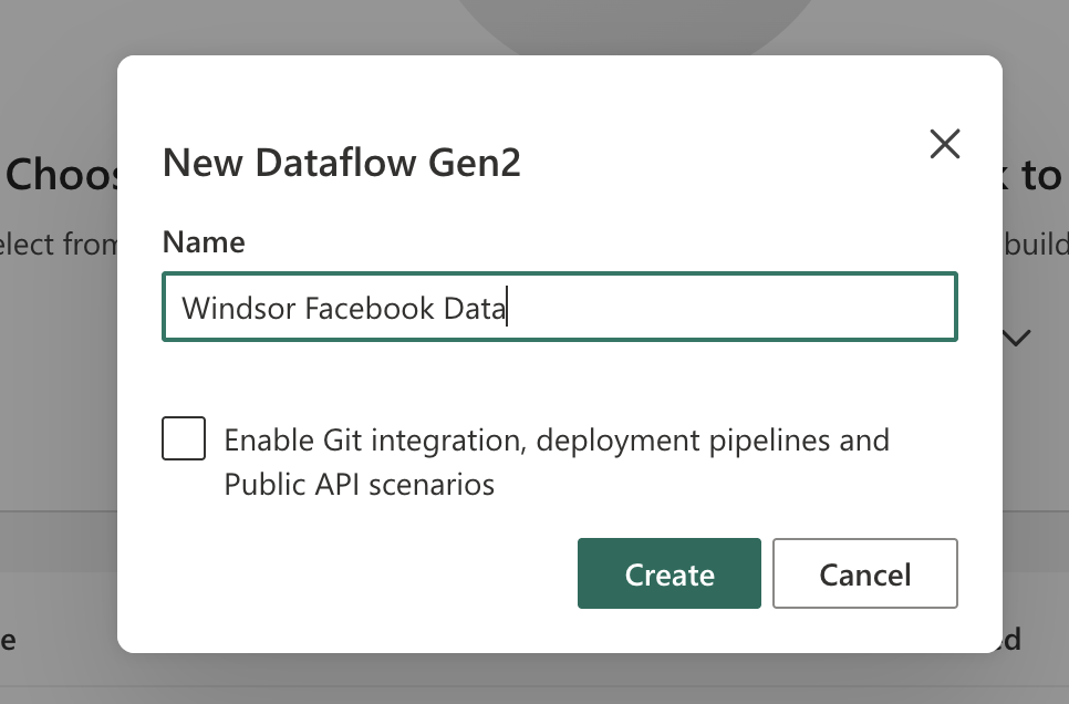 Microsoft Fabric new item