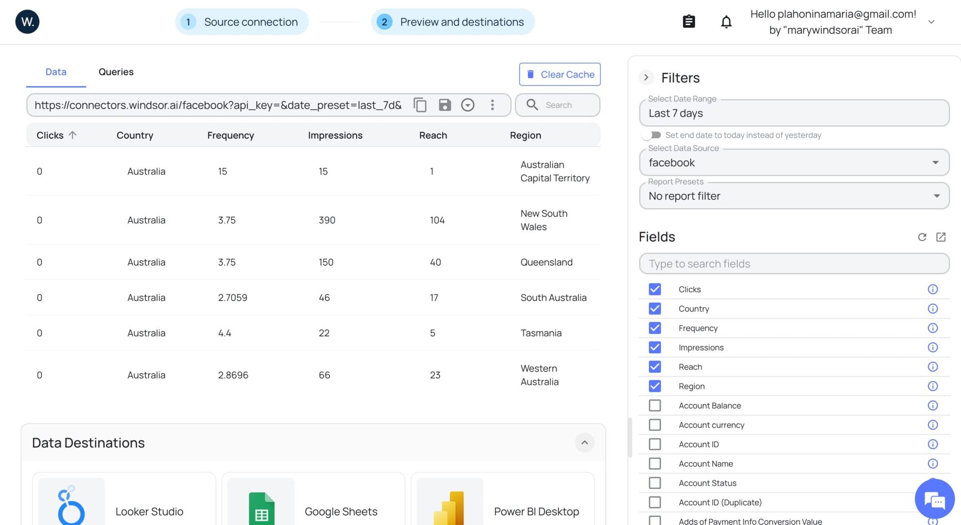windsor data preview