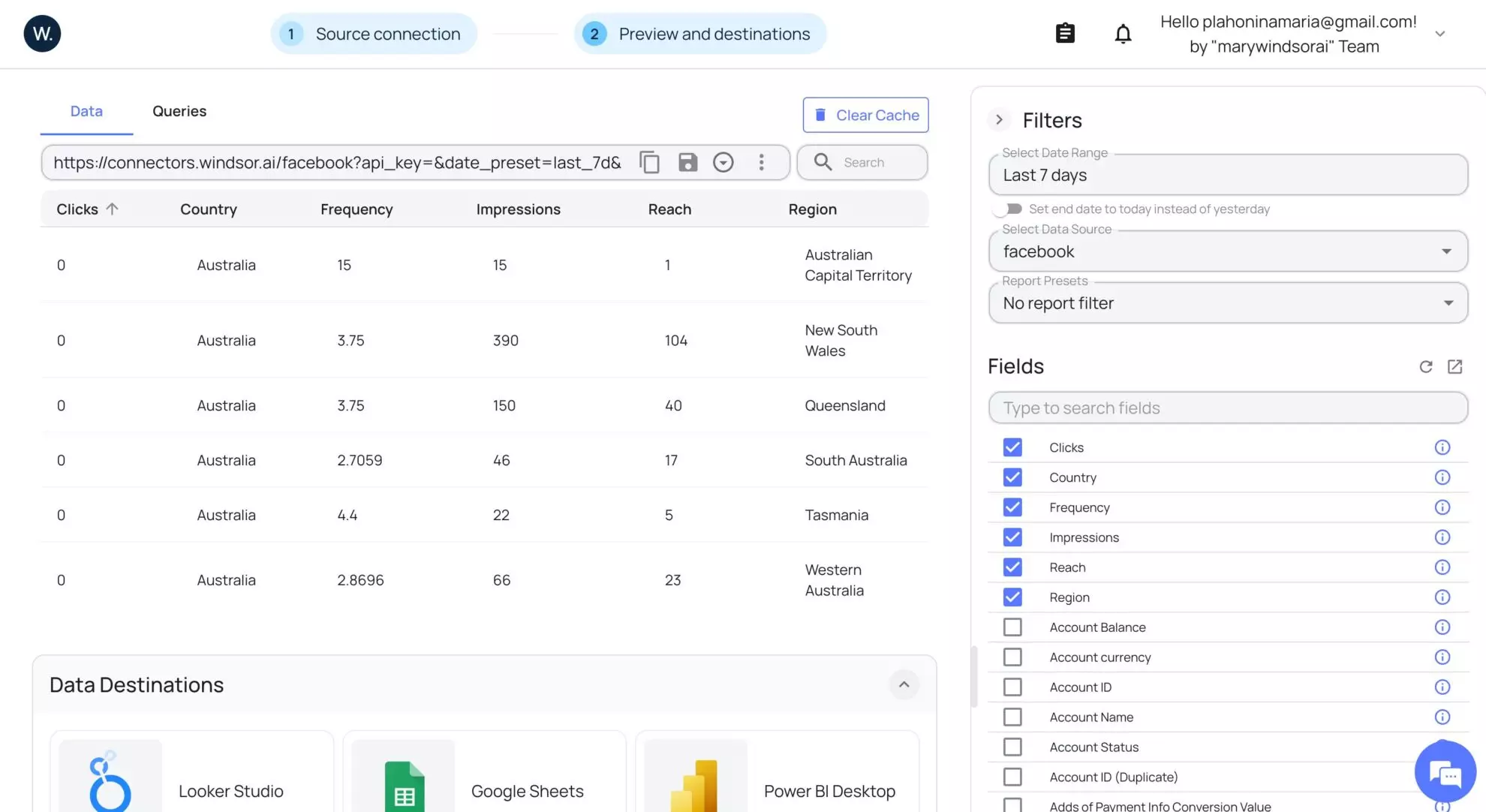 windsor data preview