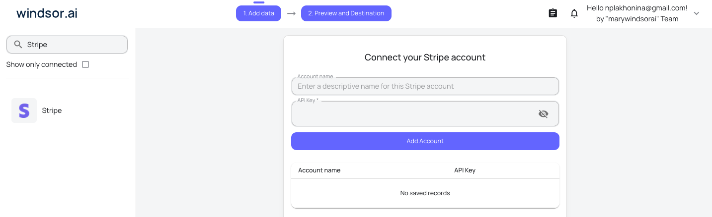Stripe data source