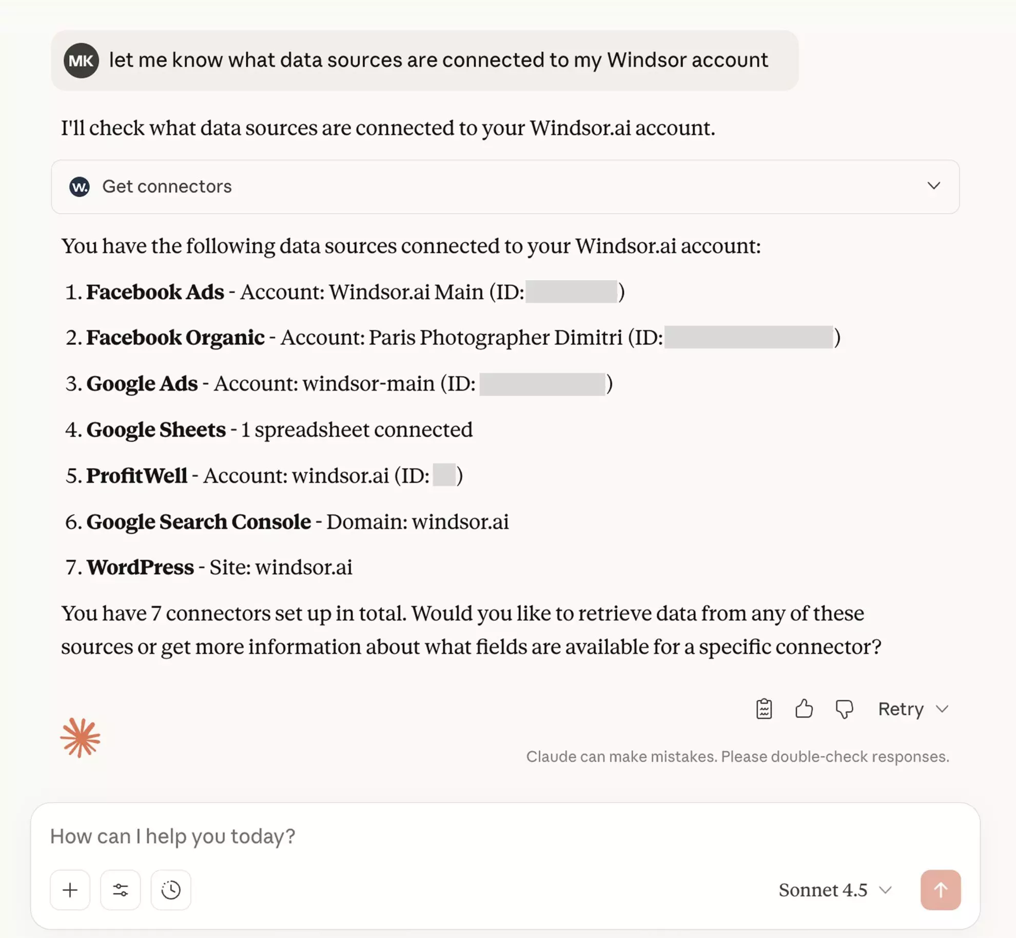 windsor mcp connection check