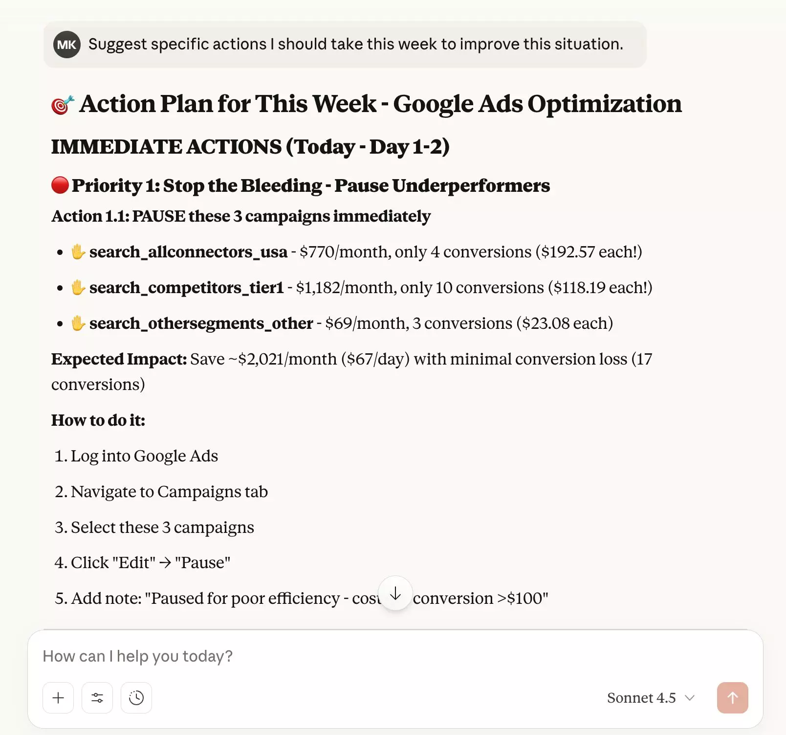 windsor mcp for recommendations for improvement